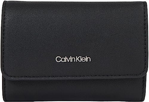 Calvin Klein Damen Portemonnaie Trifold Klein, Schwarz (Ck Black), Onesize