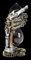 Steampunk Gothic Skelett-Hand Sanduhr - Time after Time | Fantasy Totenhand, Dekofigur, Statue, Skulptur, H 16 cm