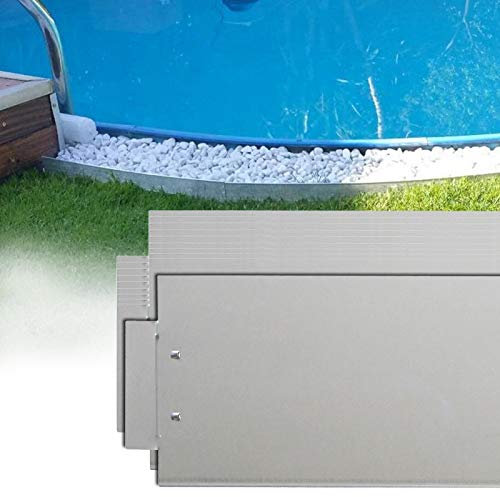 LZQ Rasenkante 5m 10m 15m 20m 30m 40m 50m x18cm verzinkt Beeteinfassung Beetumrandung Mähkante Metall Palisade Länge: 15 m - Höhe: 18 cm