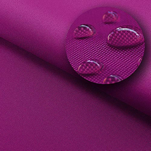 NOVELY® Oxford Sunset 420D - UV-Beständiger Polsterstoff - Wasserdichter Outdoor-Stoff - Polyester Möbelstoff - Pflegeleichte Meterware 1lfm | Farbe: 47 Brombeere