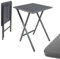 TIENDA EURASIA - Mesa Plegable Comedor | Estructura de Acero Resistente | Tablero de Madera MDF Cuadrada | Auxiliar de Cocina | Medida 48 x 48 x 65 cm (Gris)