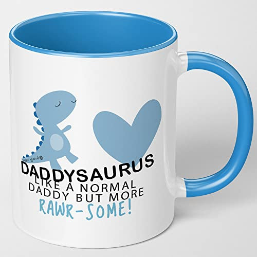 Daddy Gifts Daddysaurus Mug Present from Son or Daughter First Fathers Day Birthday Daddy Christmas Presents Gift