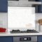 Home Supplies Tempered Glass Splashback for Kitchen, 6mm Toughened Glass Heat Resistant Splashbacks for Cookers (50X60, White Sparkles)