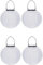 Youning Solar Lampions Außen Wetterfest, LED Solar Lampion Garten Laterne, Papier Laterne Lampenschirm Lampion Runde Laterne Papierlampions zum Dekorieren 20cm (4pcs Weiß)