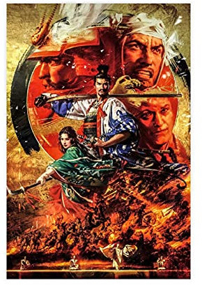 Game Poster Nobunaga's Ambition Taishi Leinwand Poster Wandkunst Dekor Druck Bild Gemälde für Wohnzimmer Schlafzimmer Dekoration Ungerahmt: 40 x 60 cm