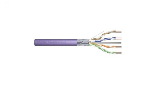 DIGITUS 500 m Cat 6 Netzwerkkabel – F-UTP Simplex – BauPVO Dca – LSZH Halogenfrei – 250 MHz Kupfer AWG 23/1 – PoE+ Kompatibel – LAN Kabel Verlegekabel Ethernet Kabel – Violett