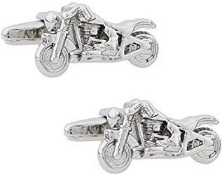 Skcess Manschettenknöpfe Herren Silber, Manschettenknöpfe Herren Motorrad Manschettenknöpfe Messing Geschenke für Herren Und Damen