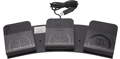 Shanrya - Pedal de PC con 3 botones USB para instrumentos multimedia