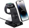 Induktive Ladestation für Apple, 3 in 1 Wireless Charger für iPhone 16 15 14 13 12 Pro/Plus, Kabelloses Ladegerät für Apple Watch Ultra 2/9/8/7/6/5, AirPods Pro/4/3/2 (Kein Adapter)
