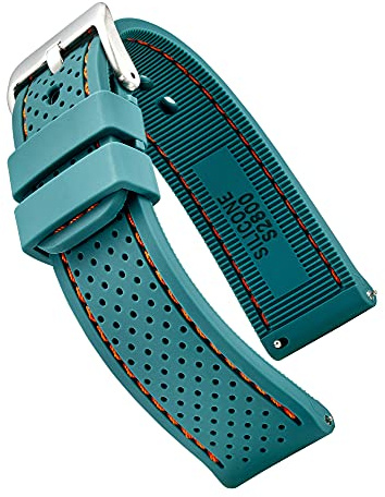 ALPINE Sporty Premium Soft Silicone Adjustable Watch Band - Replacement Rubber Watch Bands for Women & Men - Waterproof Quick Release Watch Straps - Compatible with Regular & Smart Watch Bands