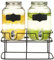 Dispensadores de bebida con soporte 2 unidades, JUNZAI Botella De Cristal Con Grifo, Jarra Con Grifo, Dispensador De água, Dispensador De Cócte, vidrio 2 x 4 L