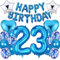 Ouceanwin Luftballon 23. Geburtstag Deko Mann, Blau Geburtstagsdeko 23 Jahre Männer, Folienballon Happy Birthday Deko 23. Geburtstag Mann Frauen, Ballons 23. Geburtstags Dekoration Set
