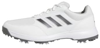 adidas Tech Response 3.0 Wide Golf Shoes, Zapatos Hombre, Cloud White/Dark Silver Metallic, 40 2/3 EU