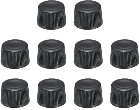 sourcing map Potentiometer Control Knob ABS Guitar Knob for Electric Guitar,Power Amplifiers,Stereos Bass Volume Tone 6mm D Type Shaft Black 20PCS