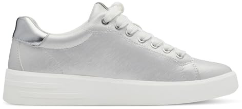 Tamaris Damen Sandaletten, Frauen Sandalen,Wechselfußbett,Strandschuhe,Sommersandalen,bequem,flach,Sommerschuhe,White/Silver,40 EU