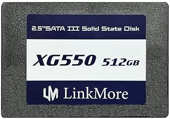 LinkMore XG550 512GB 2.5'' SATA III (6Gb/s) Internal SSD, Solid State Drive, Read Speed Up to 550MB/s, 2.5 inch for Laptop and PC Desktop