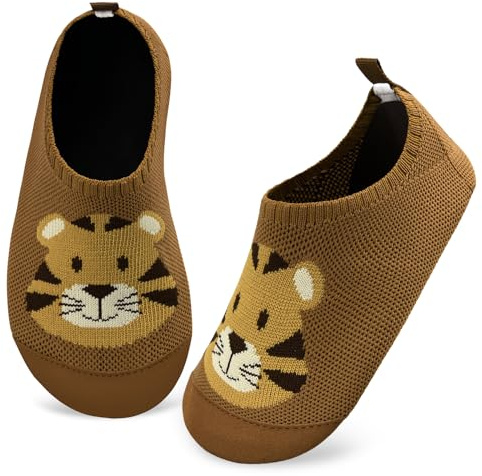 Kyopp Hausschuhe Kinder Mädchen Barfussschuhe Kindergarten Slippers Jungen | Rutschfest Pantoffeln, Atmungsaktiv Turnschläppchen, Weich Lauflernschuhe, Kleinkinder Schuhe, Barfuß Hausschuhe Kinder