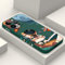 LEECG per iphone 12 Pro Max Cover Design Floreale Antigraffio in Morbido Silicone Cover per iphone 12 Pro Max-Astronauta Verde