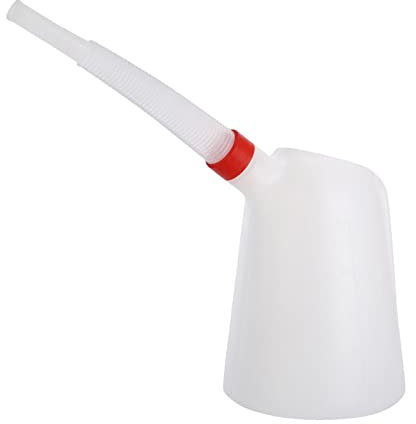 Verre doseur d'huile avec bec verseur flexible avec couvercle pour voiture 5 l