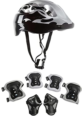 Knieschoner Mit Helm, Schonerset Für Kinder 3-10 Jahre, Knieschützer Inliner Schutzausrüstung Für Skateboard, Longboard, Stunt Scooter, Fahrrad, Rollschuhe