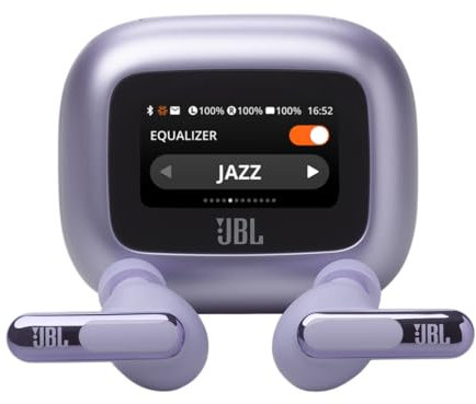 JBL Live Beam 3 - Auriculares inalámbricos con cancelación de ruido, reproducción total de 48 horas, carga inalámbrica, 6 micrófonos para llamadas perfectas, conexión multipunto, IP55 impermeable y