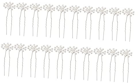 Gogogmee 20pièces Épingles De Mariée Gypsophila Perles De Accessoires Élégants Pour Cheveux u Forme Décoration De Tête Pour Mariage Et Fiançailles
