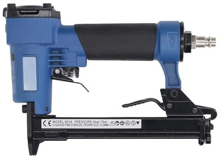 Agrafeuse Pneumatique à Pression de Travail de 4 à 7 Bars, Compatible avec les Agrafes de 12,8 Mm de Largeur et 6 Mm, 8 Mm, 10 Mm, 13 Mm, 16 Mm de Longueur, pour Tapisserie