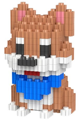 NOOLY Micro Hund Bauklötze, Haustier Bausteine Sets für Erwachsene und Jungen Mädchen CLJM-01 (Shiba Inu)