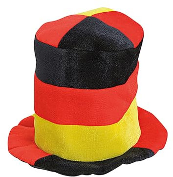 Seaside No.64 - Deutschland Hut Zylinder Zauberhut Mütze - rot schwarz gelb - Europameisterschaft 2024 Fanartikel - Germany Public Viewing - Fußball Deko Accessoire - Nationalmannschaft (Hut Zylinder)