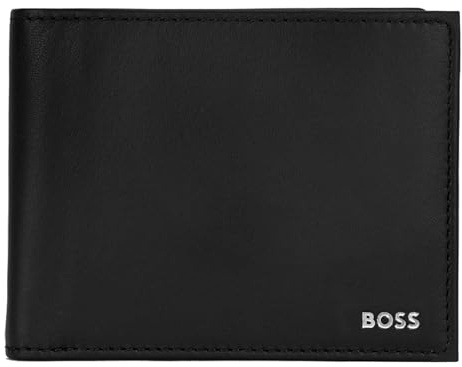 BOSS Men's Randy_4cc Coin 10272879 01 Wallet 4 Card Slots, Black, ONESI
