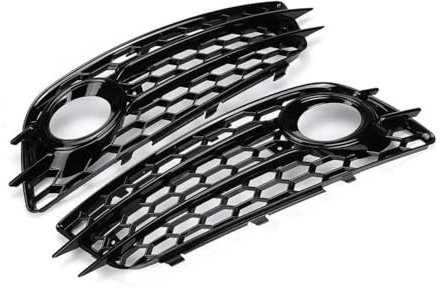 1 Paar Auto Nebelscheinwerfer Kühlergrill Lampenabdeckung Grill Für Audi A4 B8 S-Line S4 2009–2012 Kühlergrill Nebelscheinwerfer-Abdeckung(1 UK)
