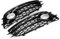 1 Paar Auto Nebelscheinwerfer Kühlergrill Lampenabdeckung Grill Für Audi A4 B8 S-Line S4 2009–2012 Kühlergrill Nebelscheinwerfer-Abdeckung(1 UK)