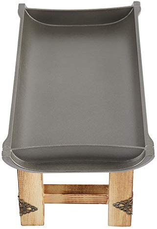 Tragbare Aluminium-Holz-Grillplatte, BBQ-Kochgeschirr für Picknick-Partys (Kleine Größe 30 cm)