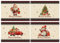 AFXXE Platzset Weihnachten, Tischset Weihnachten Abwaschbar, Platzdeckchen Winter 30x45cm, Farbenfroh Weihnachtsmotiv Platzsets 4er Set, Tischsets Weihnachten Stoff Genutzt für Tischdeko(Filmstil)
