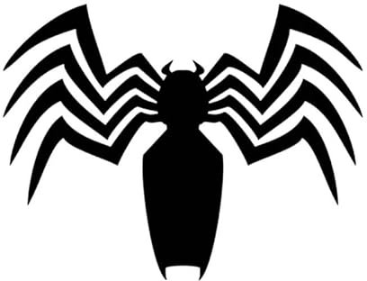 JIFENLI Autoaufkleber 15CM * 11,4CM Spinne Vinyl Aufkleber Auto Aufkleber Venom Schwarz/Silber