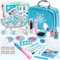 Fuwraixis Frozen Make-up-Set, Kinder Simulation Kosmetik, Prinzessin Make-up Spielzeug, Mädchen Handtasche Set, 32-teiliges Set