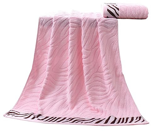 MAGICLULU Bambusfaser Badetuch Im Tigerdesign Weiches Und Saugfähiges Badetuch Für Badezimmer Schwimmen Strand Und Sport Pink Hochwertige Badesheets Für Komfort Und Stil