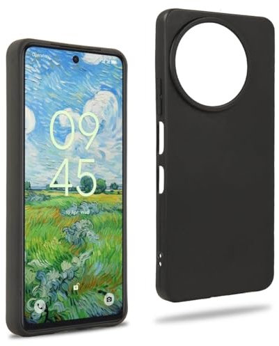 REY Coque pour TCL 50 NXTPAPER 5G - 50 Pro NXTPAPER 5G, TPU Noir en Silicone, Ultra Fine 0.33mm