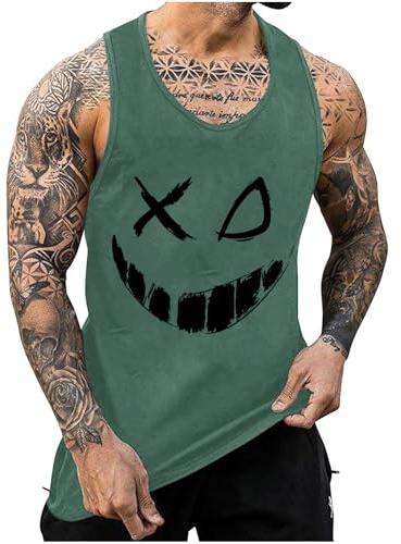 KOG Tank Top Herren Sport Tanktop Sommer Sportshirt Ärmelloses Streetwear Mode Motiv T-Shirts Fashion Wandershirt Jungen Unterhemd Bequemes Tshirts Teenager Training Oberteile Top Shirts