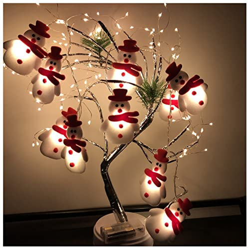 SHENGXINA Árbol De Navidad Luces de árbol de Navidad de 1.6 Metros 10 DIRIGIÓ Adornos Feliz Año Nuevo Decoración Inicio Lámpara Muñeco de Nieve Halloween Table Decoración Accesorios Árbol De Navidad