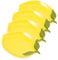 SOLUSTRE Lot de 4 Bols en Céramique de Citron Assiettes Adorables pour Salades et Desserts pour Maison et Restaurant