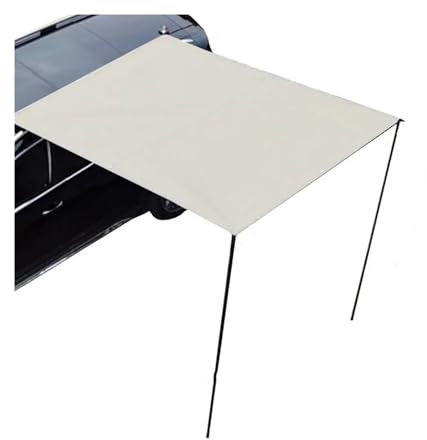 SRKATI Zeltgarage Auto-Seitenmarkise, Zelt, Fahrzeugmarkise, Sonnenschutz, Abdeckung, Auto-Seitenmarkise für SUV, Outdoor-Camping-Markise Auto-Markise(White)