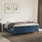 FENLAX Bettgestell Boxspringbett Samt Daybed für Schlafzimmer Gästezimmer Jugendbett Plattformbettrahmen Stauraumbett Eleganten und Zeitlosen Design Dunkelblau 203x160x35 cm