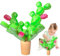 Bkljkf BALIG Cactus - Giocattolo per cactus, con design alfabeto, in legno impilabile, set di divertenti attività di sviluppo iniziale per bambini, bambini di età compresa tra 3