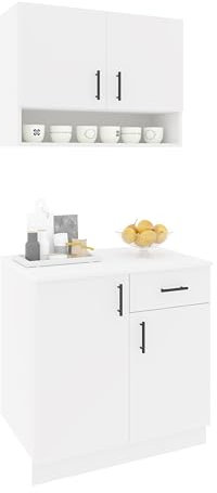 haaus Küchenzeile Berna, Weiß, L 80 cm