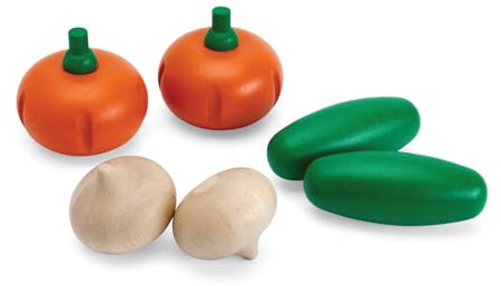 PlanToys Fresh Produce Set E (Cucumbers, Onions & Pumpkins)