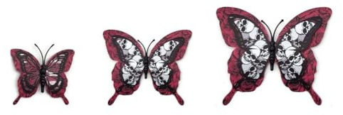 Flaroey 3D Hudie Decoration Living Room Bedroom Room Decoration 3D Sticker Red & Black