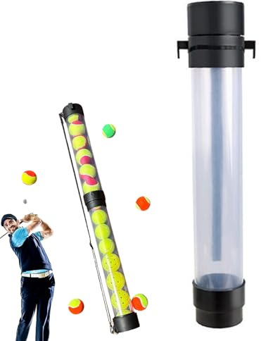 Mppchhn Tennisball-Sammler,Tennisball Greifer Röhre | Abnehmbares Pickleball Aufnahme Werkzeug mit Schultergurt für Platzmitarbeiter und Trainer