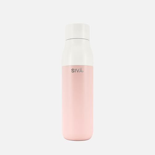 Siva – Trinkflasche wasserdicht und isoliert, nachhaltige Edelstahlflasche, Thermoflasche, 500 ml, 12 Stunden kalt & 8 Stunden heiß, Hellrosa
