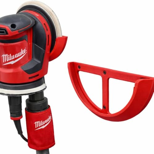 ECHO3D Orbital Sander Wall Mount for Milwaukee M12 Fuel, 150mm (6 Inch) Hanging Storage Organizer, Red